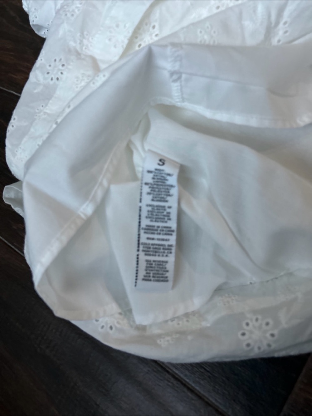 Women’s White Eyelete A-Line Maxi Skirt - Picture 6 of 6